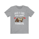 Just A Girl Who Loves Ferrets Shirt, Ferret Shirt, Ferret Lover Gift, Ferret Owner Gift, Animal Lover Adult Toddler Infant Kids Gift T-Shirt Image 2