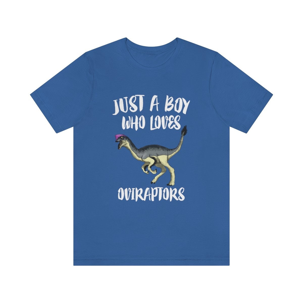 Just A Boy Who Loves Oviraptors Dinosaur Shirt - Oviraptor print design
