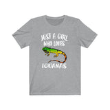 Just A Girl Who Loves Iguanas Shirt, Iguana Lover Shirt, Lizard Lover Gift, Lizard Shirt, Adult Toddler Infant Kids Gift T-Shirt Image 1