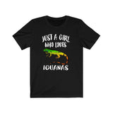 Just A Girl Who Loves Iguanas Shirt, Iguana Lover Shirt, Lizard Lover Gift, Lizard Shirt, Adult Toddler Infant Kids Gift T-Shirt Image 2
