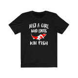 Just A Girl Who Loves Koi Fish Shirt, Koi Fish Lover Shirt, Fish Lover Gift, Animal Lover Shirt, Adult Toddler Infant Kids Gift T-Shirt Image 1