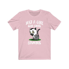 Just A Girl Who Loves Lemurs Animal Shirt - lemur print design