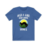 Just A Girl Who Loves Minks Shirt, Mink Lover Shirt, Mink Lover Gift, Animal Lover Shirt, Adult Toddler Infant Kids Gift T-Shirt Image 4