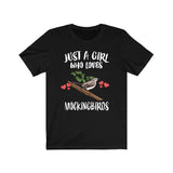 Just A Girl Who Loves Mockingbirds Shirt, Mockingbird Lover Shirt, Bird Lover Gift, Animal Shirt, Adult Toddler Infant Kids Gift T-Shirt Image 2