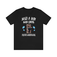 Just A Boy Who Loves Pileated Woodpeckers Shirt - pileated woodpecker print design