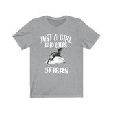 Just A Girl Who Loves Otters Shirt, Otter Lover Shirt, Otter Lover Gift, Animal Lover Shirt, Adult Toddler Infant Kids Gift T-Shirt Image 1