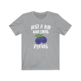 Just A Boy Who Loves Plums Fruit Shirt, Plum Lover Shirt, Fruit Shirt, Fruit Lover Gift, Animal Adult Kids T-Shirt Image 1
