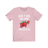 Just A Boy Who Loves Pomegranates Shirt, Pomegranate Lover Shirt, Fruit Shirt, Fruit Lover Gift, Animal Adult Kids T-Shirt Image 4