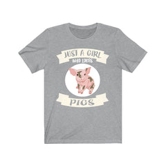Just A Girl Who Loves Pigs Shirt - pig print design