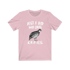 Just A Boy Who Loves Quails Shirt - quail print design