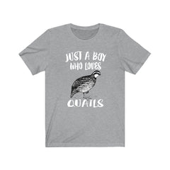 Just A Boy Who Loves Quails Shirt - quail print design