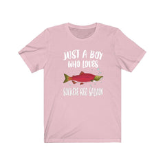 Just A Boy Who Loves Sockeye Salmon Shirt - sockeye salmon print design