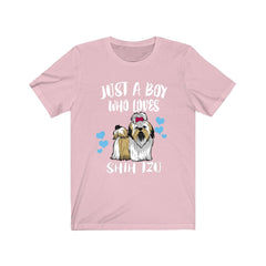 Just A Boy Who Loves Shih Tzu Dogs Shirt - Shih Tzu print design