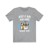 Just A Boy Who Loves Shih Tzu Dogs Shirt, Shih Tzu Lover Shirt, Shih Tzu Shirt, Dog Lover Gift, Animal Adult Kids T-Shirt Image 2