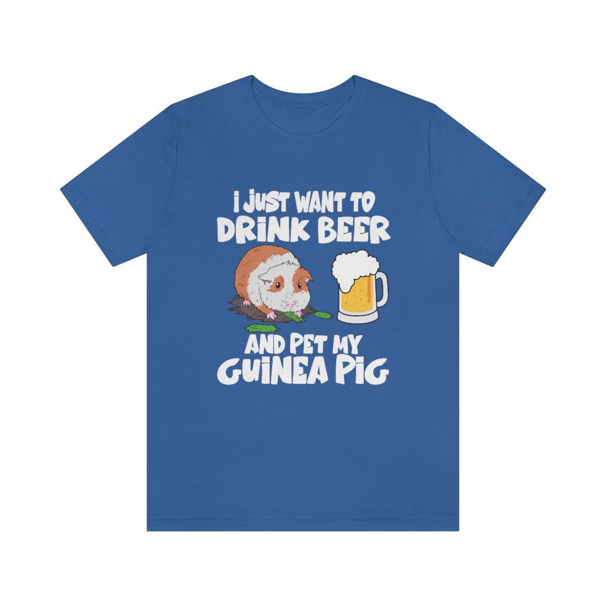 I Just Want To Drink Beer And Pet My Guinea Pig Shirt - guinea pig print design