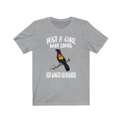 Red-Winged Blackbird T-Shirt for Girls - red-winged blackbird print design
