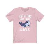 Just A Girl Who Loves Seals Shirt, Seal Lover Shirt, Seal Lover Gift, Animal Lover Shirt, Adult Toddler Infant Kids Gift T-Shirt Image 1