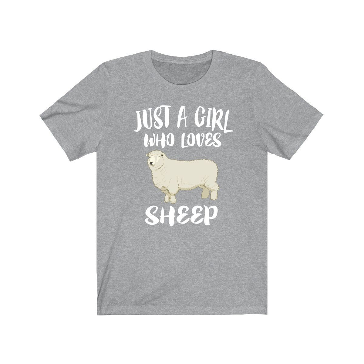 Just a girl who loves sheep wooly pasture farm animal lover tee