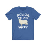 Just A Girl Who Loves Sheep Shirt, Sheep Lover Shirt, Sheep Lover Gift, Animal Lover Shirt, Adult Toddler Infant Kids Gift T-Shirt Image 4