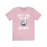 Just A Girl Who Loves Skunks Shirt, Skunk Lover Shirt, Skunk Lover Gift, Animal Lover Shirt, Adult Toddler Infant Kids Gift T-Shirt Image 4