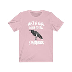 Just a girl who loves starlings murmuration songbird watching tee