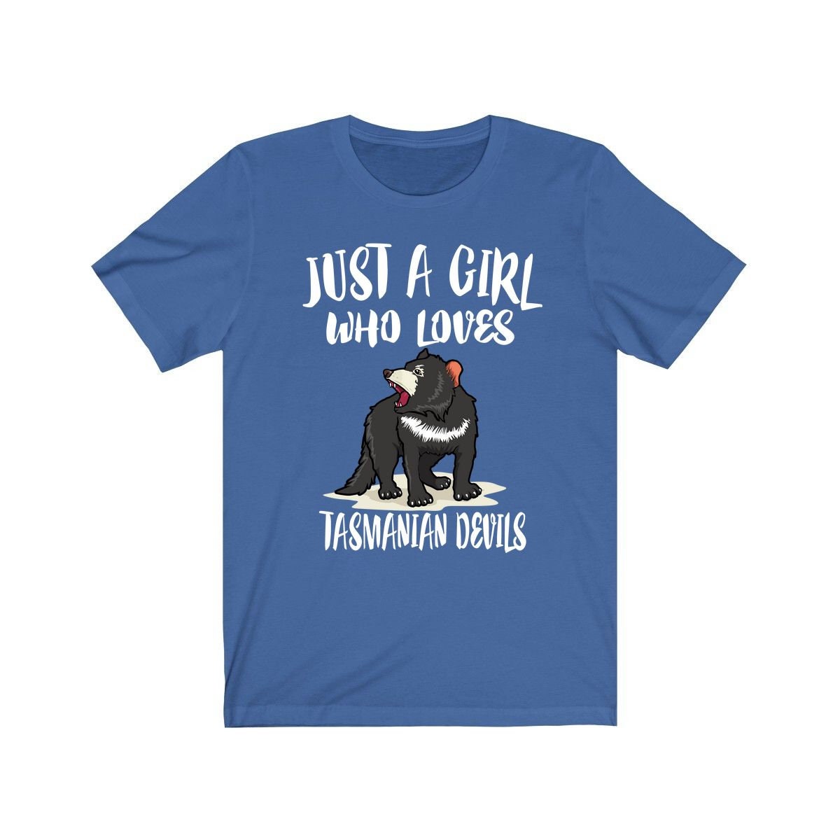 Just A Girl Who Loves Tasmanian Devils Shirt - Tasmanian Devil print design