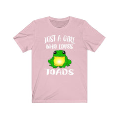 Just a girl who loves toads garden backyard amphibian lover tee