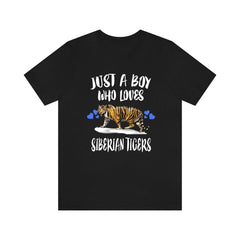 Just a boy who loves Siberian tigers Amur big cat tee