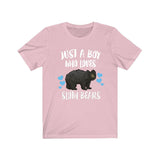 Just A Boy Who Loves Sloth Bears Shirt, Sloth Bear Lover Shirt, Sloth Bear Shirt, Bear Lover Gift, Animal Adult Kids T-Shirt Image 4