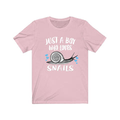 Just A Boy Who Loves Snails Shirt - snail print design