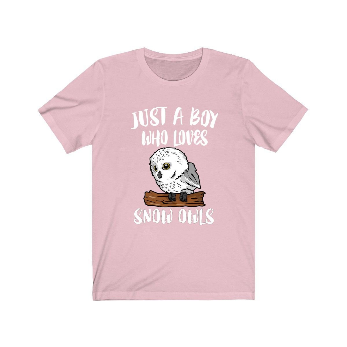 Just a boy who loves snowy owls white Arctic tundra owl raptor tee