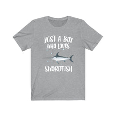 Just A Boy Who Loves Swordfish Shirt - swordfish print design