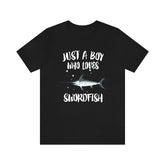 Just A Boy Who Loves Swordfish Fish Shirt, Swordfish Lover Shirt, Swordfish Shirt, Fish Lover Gift, Animal Adult Kids T-Shirt Image 1