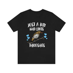 Just A Boy Who Loves Thrushes Shirt - thrush print design