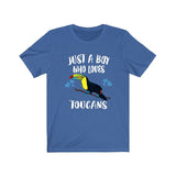 Just A Boy Who Loves Toucans Shirt, Toucan Lover Shirt, Birding Shirt, Bird Lover Gift, Animal Adult Kids T-Shirt Image 2