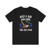 Just A Boy Who Loves Yellow-billed Cuckoos Shirt, Cuckoo bird Lover Shirt, Cuckoo bird Shirt, Birding Lover Gift, Animal Adult Kids T-Shirt Image 1