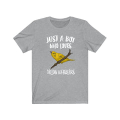 Just A Boy Who Loves Yellow Warblers Shirt - Yellow Warbler print design