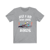 Just A Boy Who Loves Birds Shirt, Bird Lover Shirt, Birding Shirt, Bird Lover Gift, Animal Adult Kids T-Shirt Image 2
