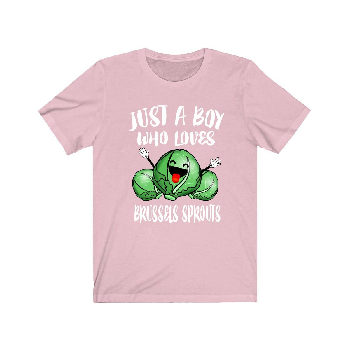 Just a boy who loves brussels sprouts vegan cruciferous vegetable tee