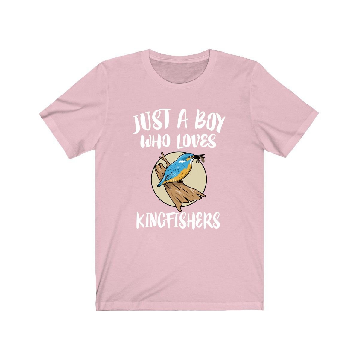 Just a boy who loves kingfishers diving river fishing bird tee