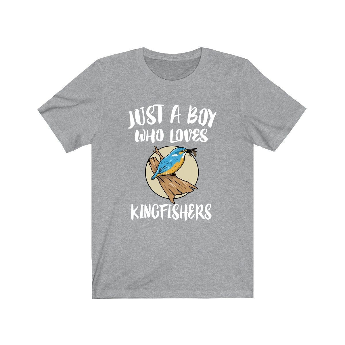 Just a boy who loves kingfishers diving river fishing bird tee