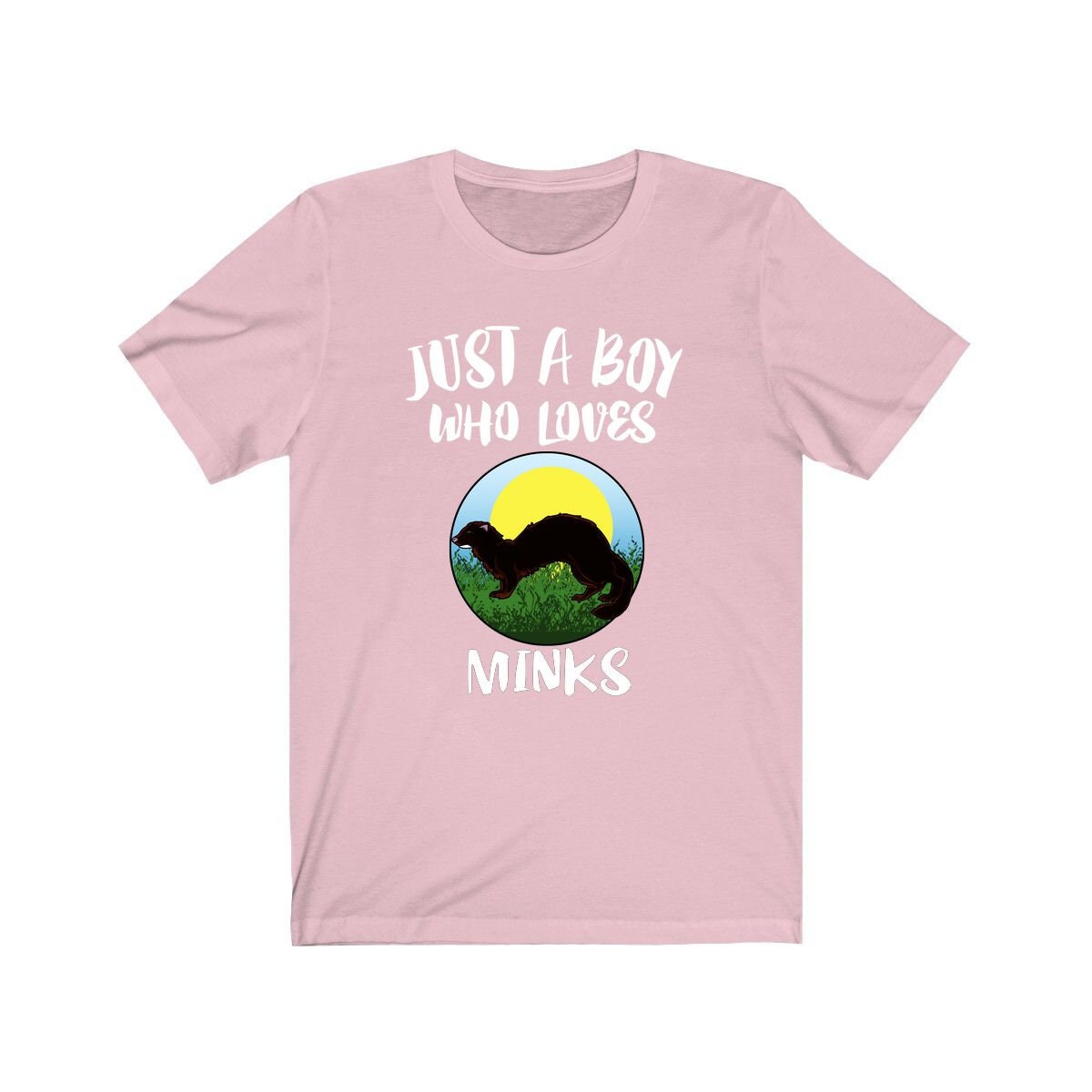 Just a boy who loves minks semi-aquatic mustelid wildlife tee