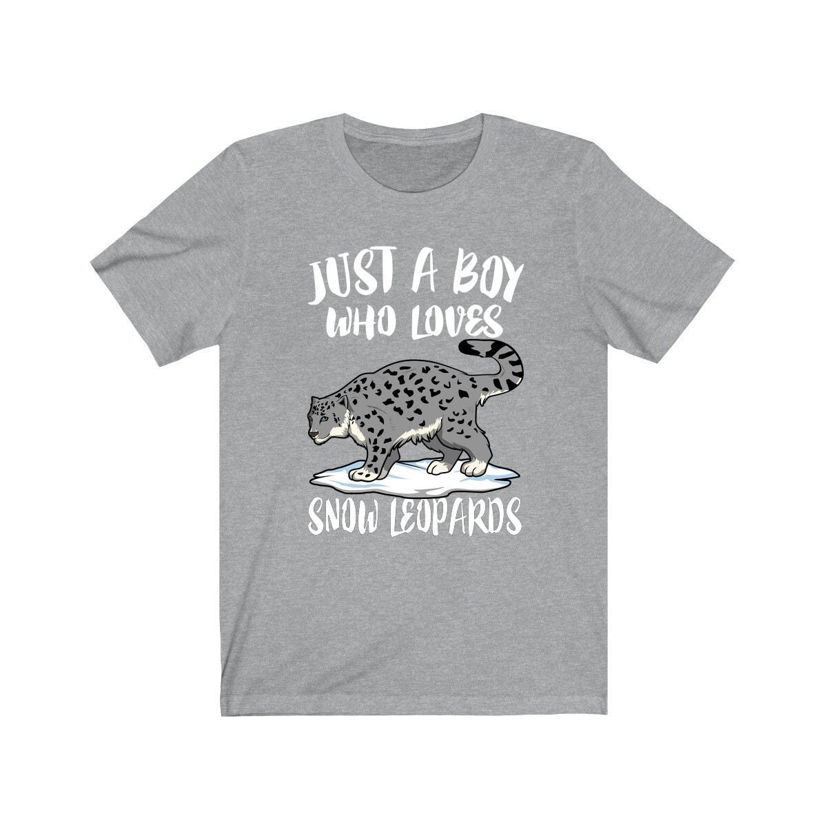 Just A Boy Who Loves Snow Leopards Shirt, Snow Leopard Lover Shirt, Leopard Shirt, Leopard Lover Gift, Animal Adult Kids T-Shirt Image 1
