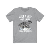 Just A Boy Who Loves Snow Leopards Shirt, Snow Leopard Lover Shirt, Leopard Shirt, Leopard Lover Gift, Animal Adult Kids T-Shirt Image 1