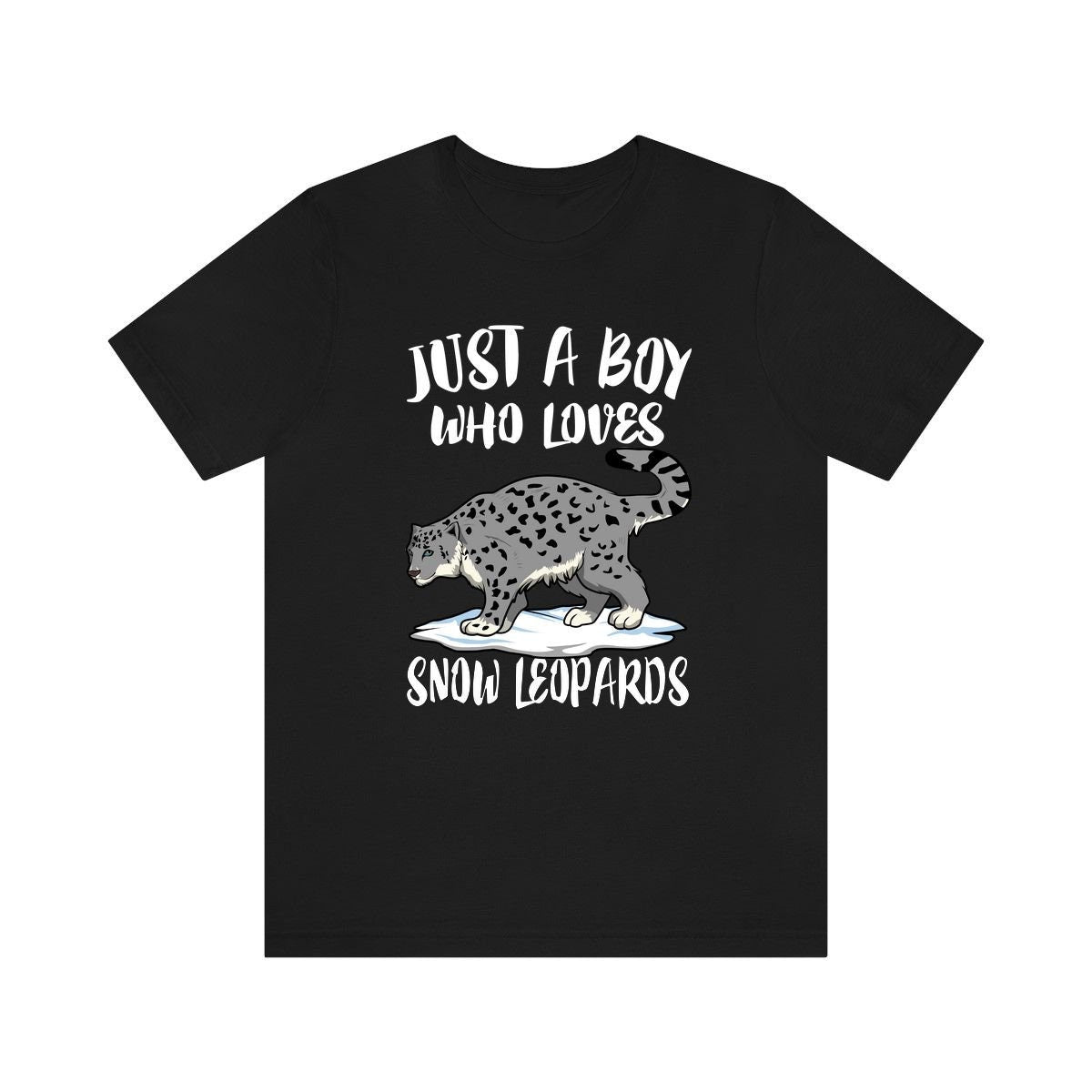 Just A Boy Who Loves Snow Leopards Shirt, Snow Leopard Lover Shirt, Leopard Shirt, Leopard Lover Gift, Animal Adult Kids T-Shirt Image 3