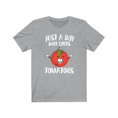 Just a boy who loves tomatoes garden vegetable lover tee