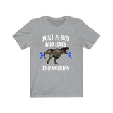 Just A Boy Who Loves Tyrannotitan Dinosaur Shirt, Tyrannotitan Lover Shirt, Dinosaur Shirt, Dinosaur Lover Gift, Animal Adult Kids T-Shirt Image 1