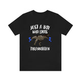 Just A Boy Who Loves Tyrannotitan Dinosaur Shirt, Tyrannotitan Lover Shirt, Dinosaur Shirt, Dinosaur Lover Gift, Animal Adult Kids T-Shirt Image 3