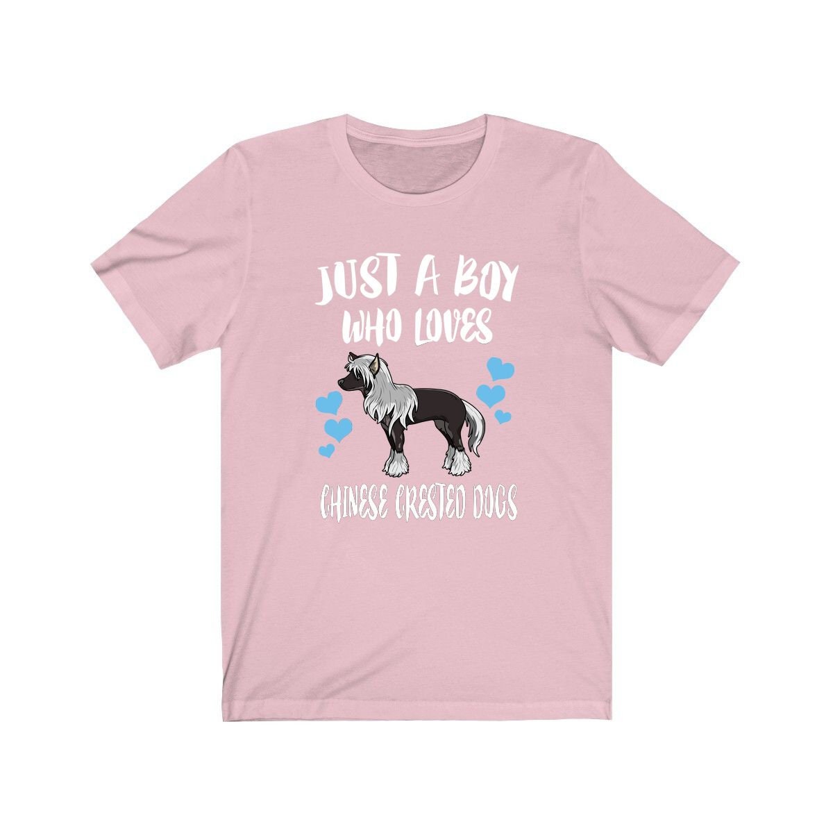 Just A Boy Who Loves Chinese Crested Dogs Shirt - Chinese Crested print design