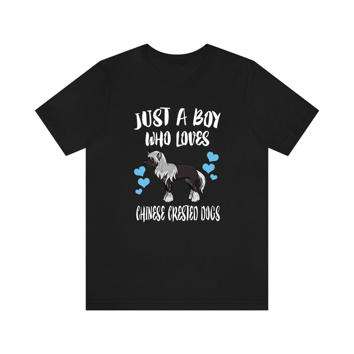 Just A Boy Who Loves Chinese Crested Dogs Shirt - Chinese Crested print design